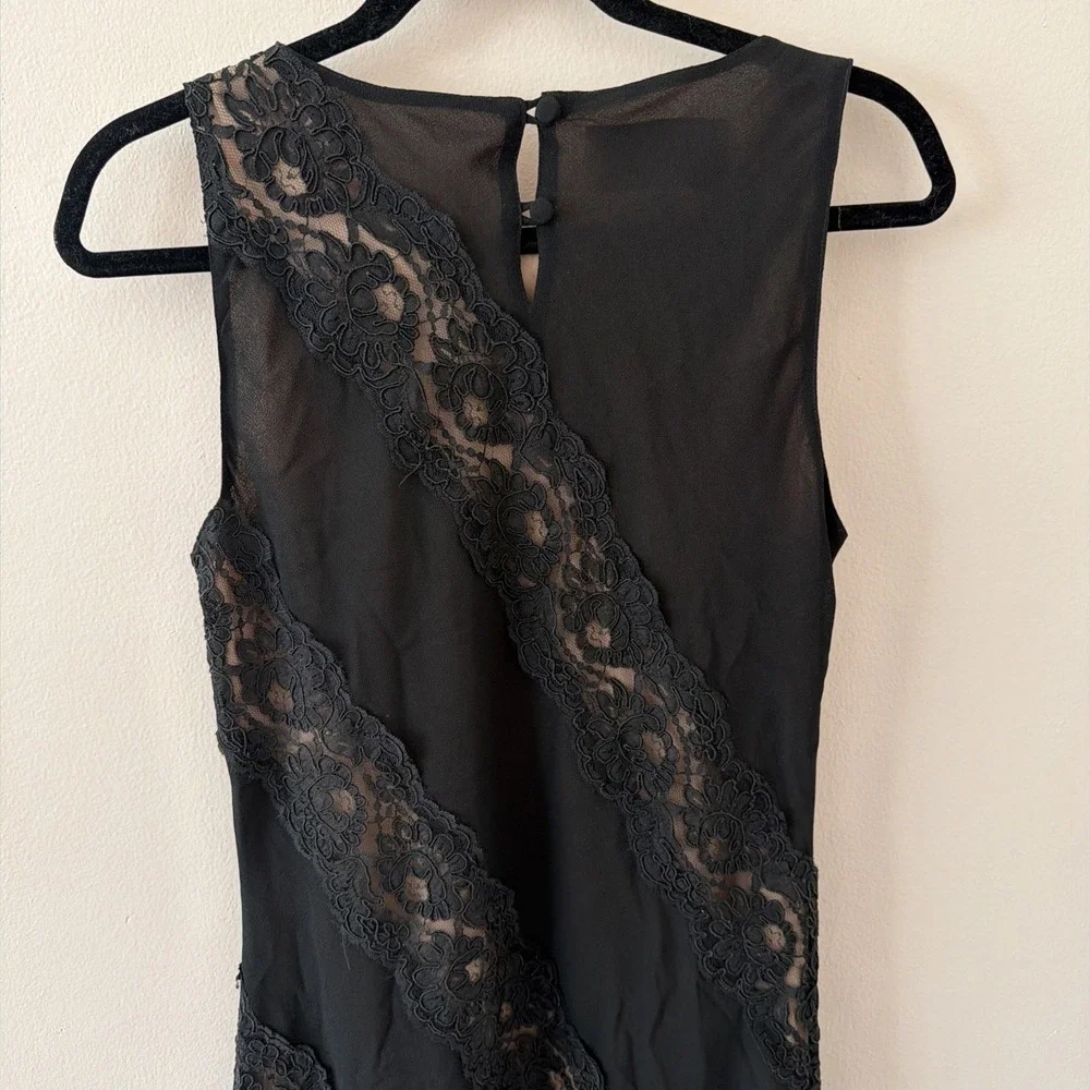 Vintage 90s Chetta B Evening Lace Dress Black Sz 8 Sherrie Bloom‎ Noviello